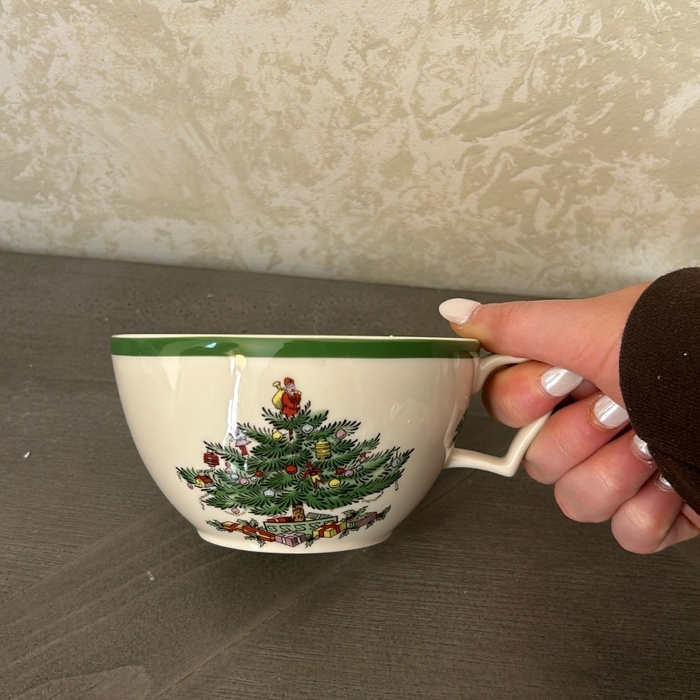 Vintage Spode Christmas Tree Coffee Cup Teacup Mug